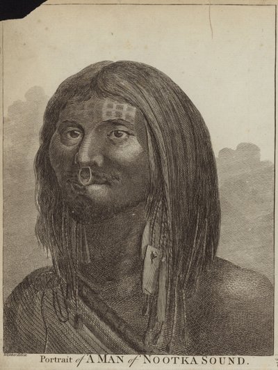 Portret van een man van Nootka Sound door English School