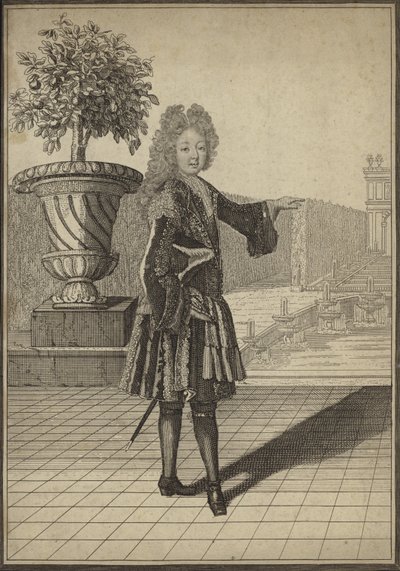 Portret van een Man in 17e-eeuwse Kleding door English School