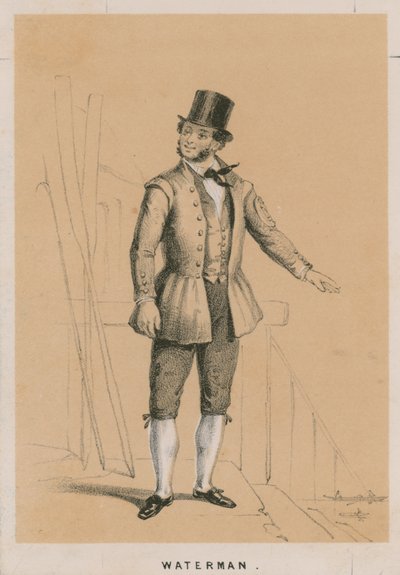 Portret van een waterman door English School