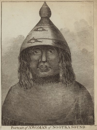 Portret van een vrouw van Nootka Sound door English School