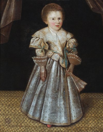 Portret van een jong meisje door English School