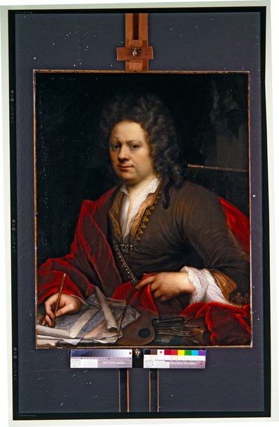 Portret van een kunstenaar door English School