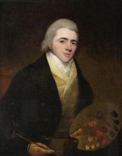 Portret van een kunstenaar door English School