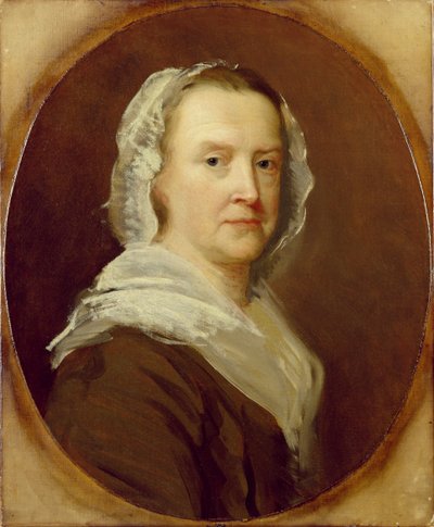 Portret van een Onbekende Vrouw, midden 18e eeuw door English School