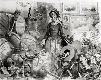 Portret van de beroemde Mis(s)-Management respectvol opgedragen aan haar bewonderaars, 1855 door English School