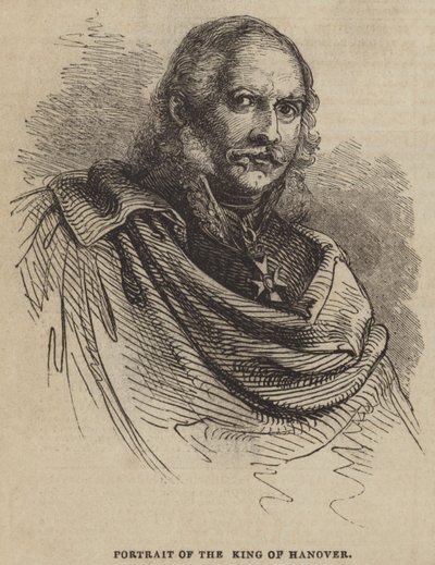 Portret van de koning van Hannover door English School