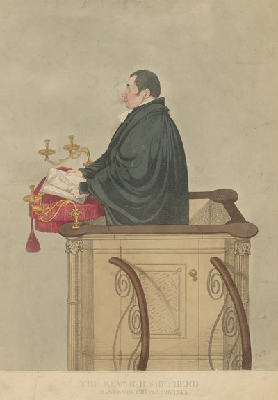 Portret van dominee Richard Herne Shepherd door English School