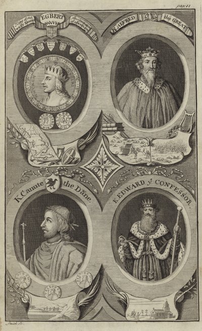 Portretten van Koningen van Engeland door English School