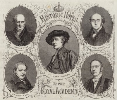 Portretten van de presidenten van de Royal Academy door English School