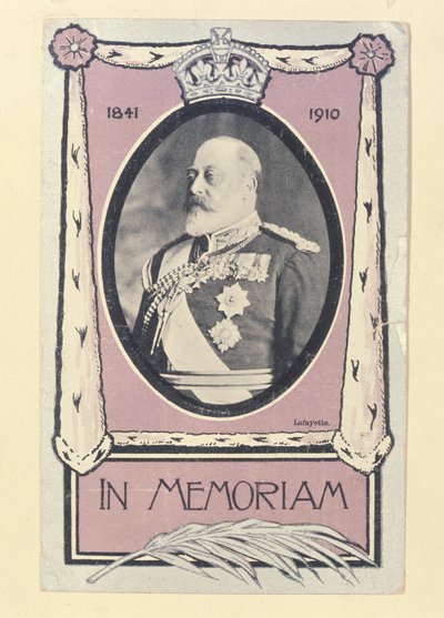Ansichtkaart ter herdenking van de dood van Edward VII, c.1910 door English School