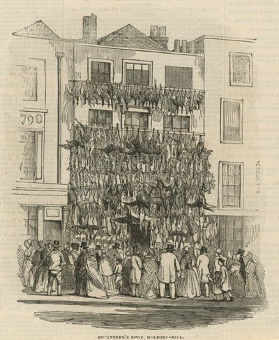 Poelierswinkel op Holborn Hill door English School