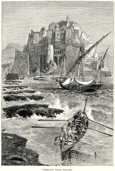 Pozzuoli, bij Napels (gravure) door English School
