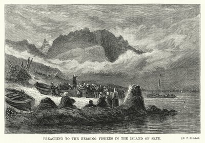 Prediking aan de Haringvissers op het Eiland Skye door English School