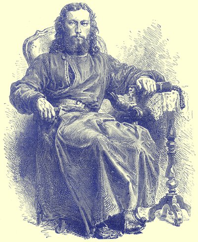 Priester van de Griekse kerk, illustratie uit Geïllustreerde Reizen, bewerkt door H. W. Bates, gepubliceerd ca. 1880 door English School