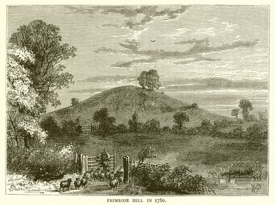 Primrose Hill in 1780 door English School