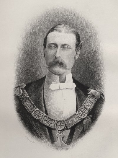 Prins Arthur William Patrick, Hertog van Connaught en Strathearn, gegraveerd door C. Laurie, uit 
