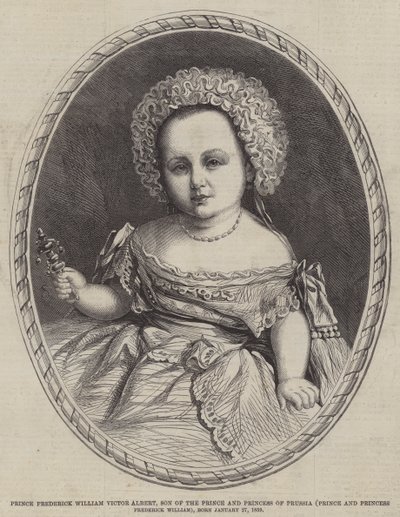 Prins Frederik Willem Victor Albert, zoon van de prins en prinses van Pruisen, geboren 27 januari 1859 door English School