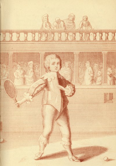 Prins James, hertog van York, speelt tennis door English School
