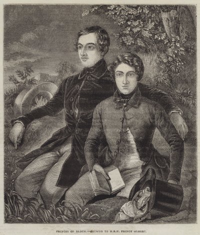 Prinsen van Baden, Neven van ZKH Prins Albert (gravure) door English School