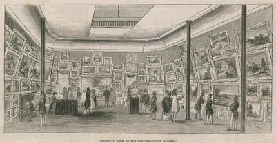Hoofdzaal van de Suffolk Street Galerij door English School