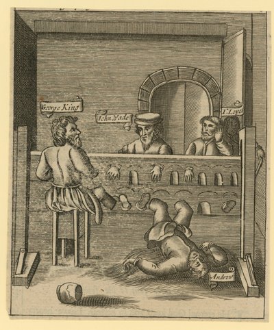 Gevangenen in de Lollards Tower door English School