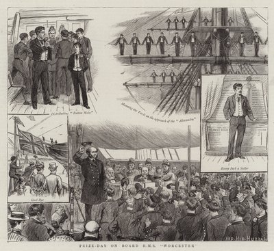 Prijsuitreiking aan boord van HMS Worcester door English School