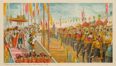 Uitroepen van Victoria tot Keizerin van India - Delhi - 1 januari 1877 door English School