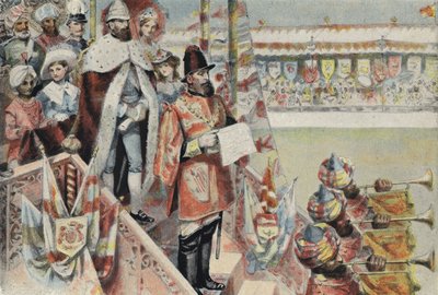 Proclamatie van Koningin Victoria als Keizerin van India door English School