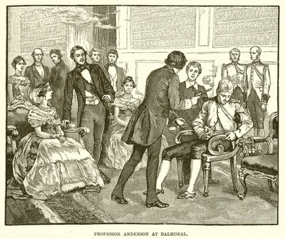 Professor Anderson in Balmoral door English School