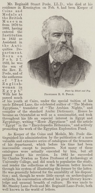 Professor R S Poole door English School