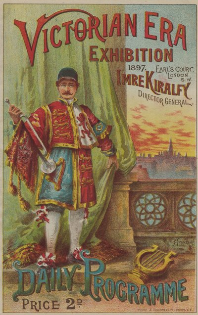 Programma voor Victorian Era Tentoonstelling, 1897, bij Earls Court door English School