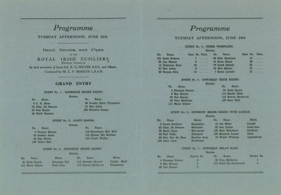 Programma voor het eerste internationale Rodeo door English School