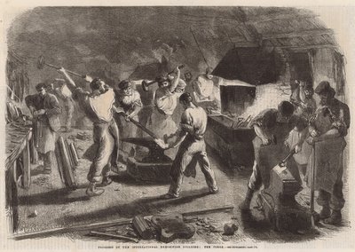 Voortgang van het Internationale Tentoonstellingsgebouw: De smederij door English School