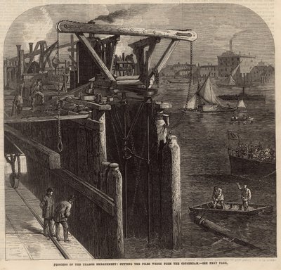 Voortgang van de Thames Embankment door English School
