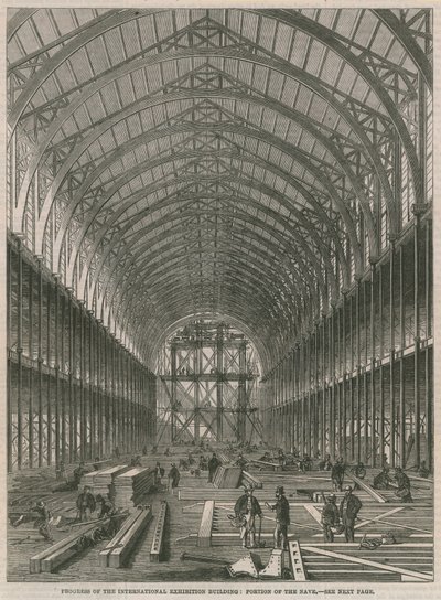 Voortgang op het Internationale Tentoonstellingsgebouw; Deel van het schip door English School