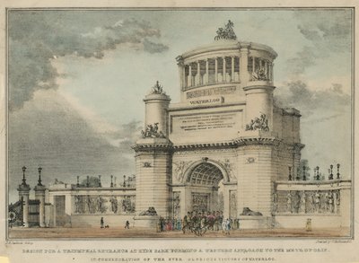 Voorstel voor een monument van de Slag bij Waterloo door English School