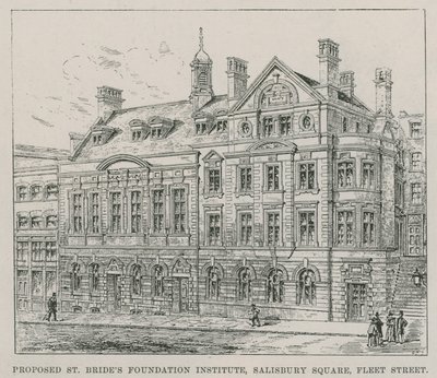 Voorgesteld St Brides Foundation Institute, Salisbury Square, Fleet Street door English School