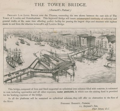 Voorgestelde lage brug over de Theems door English School
