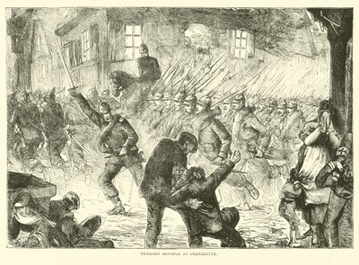 Pruisische opmars bij Gravelotte, augustus 1870 door English School