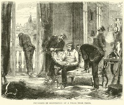Pruisen bezetten een villa nabij Parijs, oktober 1870 door English School