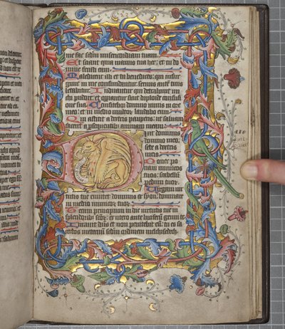 Psalter met Sarum gebruik kalender, Fol 82 recto, ca. 1425-75 door English School