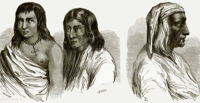 Pueblo of stadbewonende Indianen en Alcalde van Santo Domingo door English School