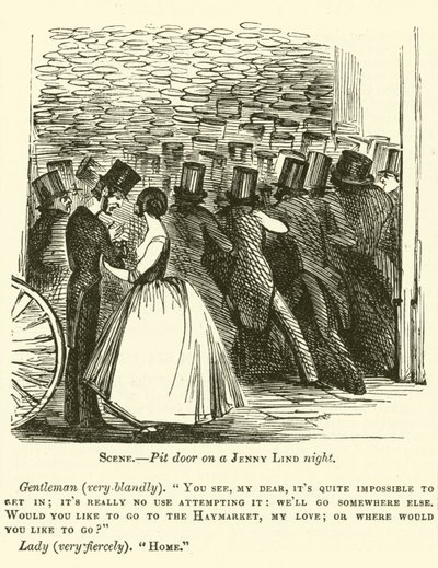 Punch cartoon: Jenny Lind door English School