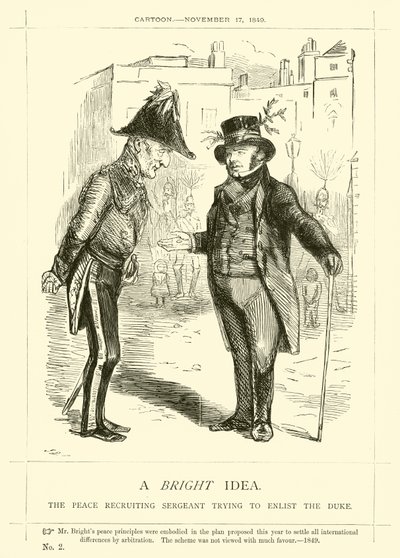 Punch cartoon over John Bright: Een helder idee door English School