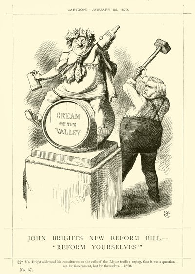 Punch cartoon over John Bright: John Bright