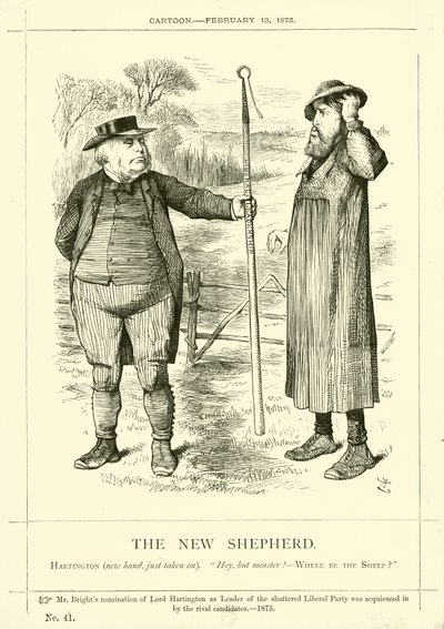 Punch cartoon over John Bright: De nieuwe herder door English School
