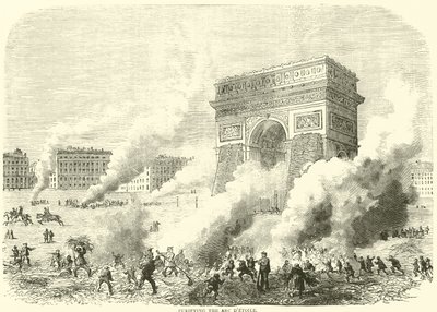 Reiniging van de Arc de Triomphe, maart 1871 door English School