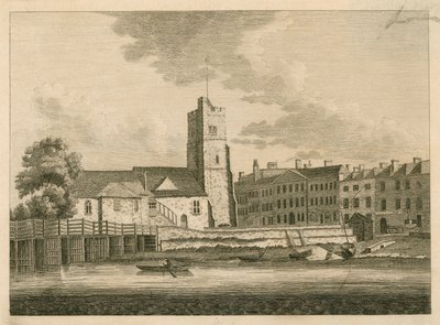 Putney Bridge en Kerk, Londen door English School