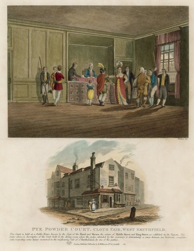 Pye Powder Court, Cloth Fair, West Smithfield door English School