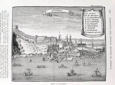 Quebec (naar La Potherie, illustratie uit Volume IV van 